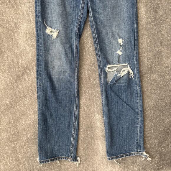 Abercrombie & Fitch Jeans Womens 24 00 Ankle Straight Ultra High Rise Distressed - Picture 3 of 12